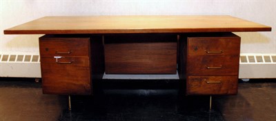 Lot 206 - Mahogany Double-Pedestal Executive Desk...