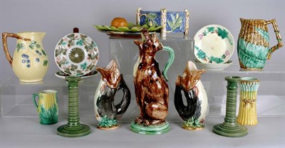 Lot 3132 - Group of Majolica and a Majolica Style Pottery...