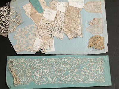 Lot 463 - Collectors Lace Samples and Strips 15th - 19th...
