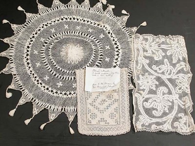 Lot 464 - Rare Collectors Laces Two lace samplers, eight...
