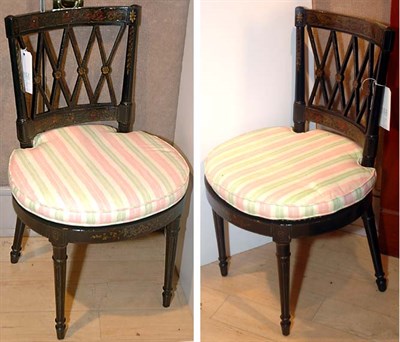 Lot 3481 - Set of Four Georgian Style Polychrome Painted...