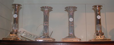 Lot 589 - Two Pairs of Georgian Style Silver Plated...