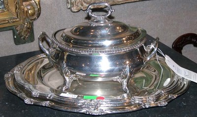 Lot 596 - Set of Three Georgian Style Silver Plated...
