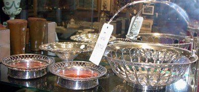 Lot 555 - Four Georgian Style Silver Plated Table...