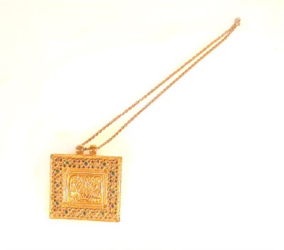 Lot 387 - Line Vautrin Adam and Eve Pendant French,...