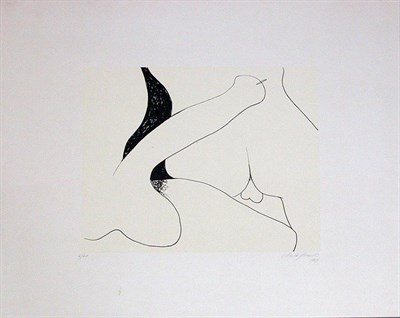 Lot 376 - Charles James Erotic Study Lithograph, signed,...