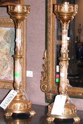 Lot 673 - Gothic Revival Style Gilt-Bronze and Onyx...