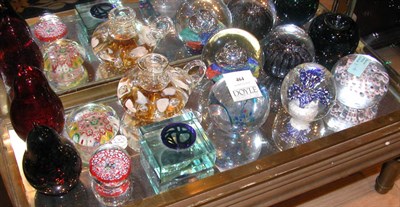 Lot 464 - Eight Glass Paperweights; Together with a...