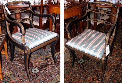 Lot 650 - Pair of Regency Style Parcel Gilt Painted...