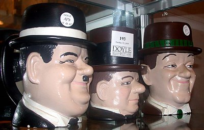 Lot 193 - Three Pottery Head Vases