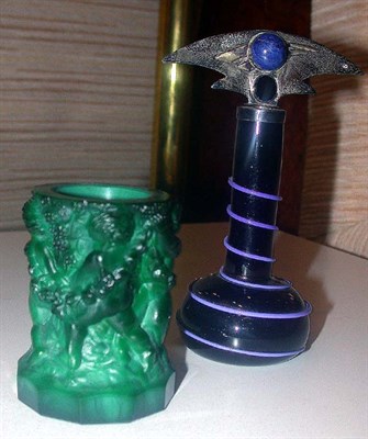 Lot 194 - Art Glass Perfume Bottle by Elaine Hyde;...