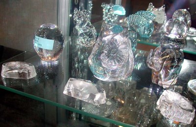 Lot 200 - Miscellaneous Group of Nine Clear Glass Animal...