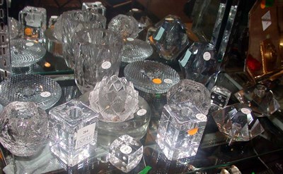 Lot 204 - Four Pairs of Glass Candlesticks; Together...