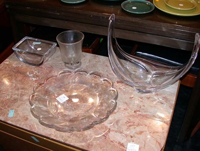 Lot 258 - Group of Four Clear Glass Decorations...