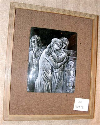 Lot 355 - Limoges Style Enamel on Metal Plaque