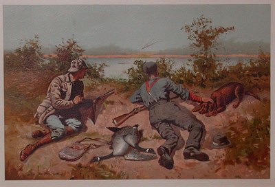Lot 3092 - After Frederic Remington [GOOSE HUNTING]...