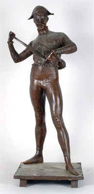 Lot 2097 - Patinated-Bronze Figure After a model by Paul...