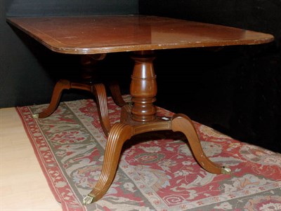 Lot 290 - Regency Style Inlaid Mahogany Double-Pedestal...