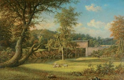 Lot 2093 - American School 19th Century LANDSCAPE WITH...
