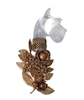 Lot 405 - Miriam Haskell Dog Pin Carved glass dog head...