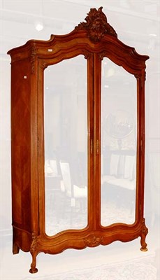 Lot 2390 - Louis XV Style Carved Mahogany Armoire The...