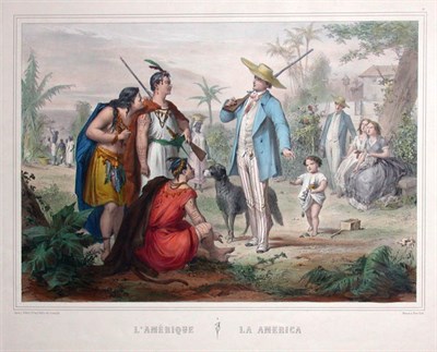 Lot 3085 - After Andre Gill L'AMERIQUE, LA AMERICA...