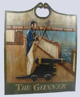 Lot 3211 - Painted Wood Trade Sign The Gunner