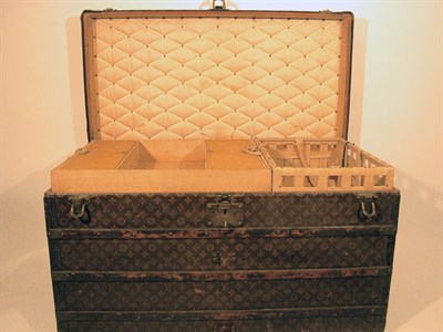 Lot 485 - Louis Vuitton Trunk LV monogram canvas, brass...