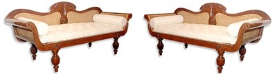 Lot 433 - Pair of Anglo-Indian Hardwood and Caned...