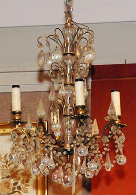 Lot 3511 - Louis XV Style Gilt-Metal and Glass Five-Light...