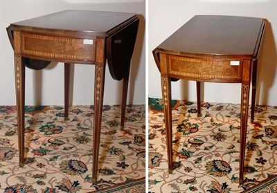 Lot 3562 - Pair of Georgian Style Inlaid Mahogany...