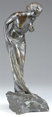 Lot 2482 - Art Nouveau Patinated-Bronze Figure After a...