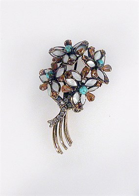 Lot 450 - Iradj Moini Mother-of-Pearl Bouquet Pin With...