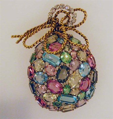 Lot 449 - Iradj Moini Oval Cluster Pin Polychromatic...