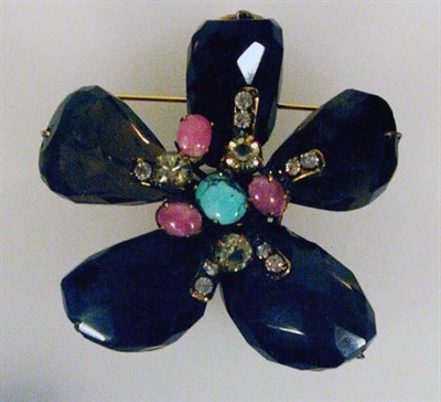 Lot 447 - Iradj Moini Smoky Quartz Flower Pin Each...