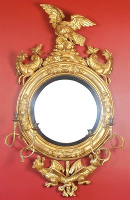 Lot 239 - Regency Gilt-Wood Convex Mirror First quarter...