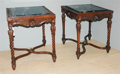Lot 2355 - Pair of Louis XVI Style Carved Mahogany Side...