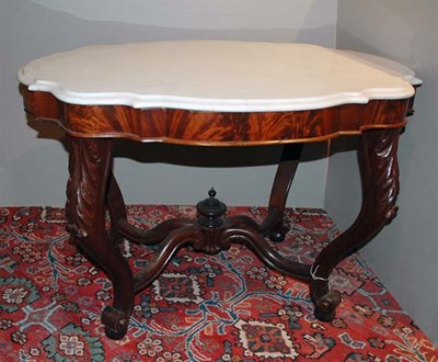 Lot 2129 - Victorian Carved Mahogany Center Table The...