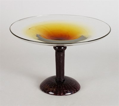Lot 2729 - Schneider Glass Compote Having a shallow...