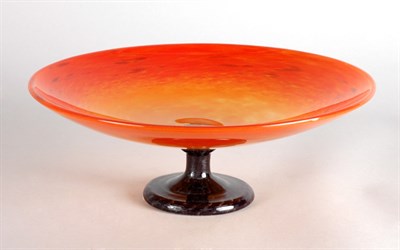Lot 2723 - Schneider Glass Compote Of circular form, the...