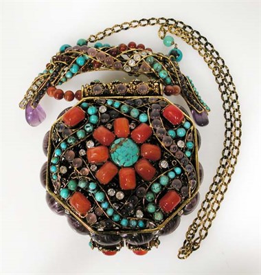 Lot 266A - Iradj Moini Ethnique Minaudiere Brass wire...