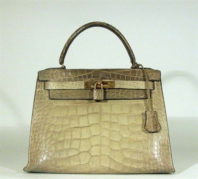 Lot 242 - Hermes Celadon Alligator Kelly Handbag French,...