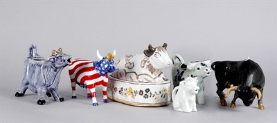 Lot 392 - Miscellaneous Group of Six Porcelain Cows...