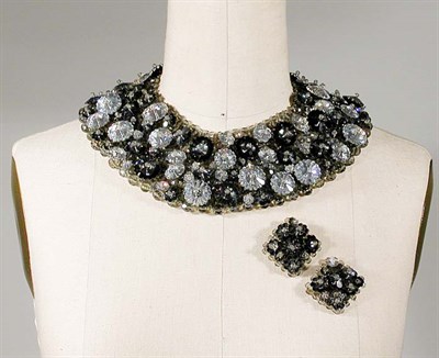 Lot 420 - Coppola e Toppo Gray Rhinestone Collar and...