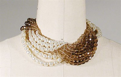 Lot 416 - Coppola e Toppo Scalloped Faux Pearl Collar...