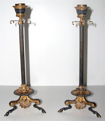 Lot 195 - Pair of Gilt-Metal Candlesticks Last quarter...