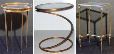 Lot 230 - Three Gilt-Metal Side Tables Comprising one of...