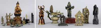 Lot 3489 - Group of Six Indian Bronzes and a Chinese...