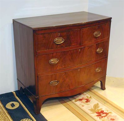 Lot 3369 - Georgian Style Mahogany Bow Front Chest of...