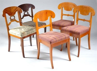 Lot 2475 - Set of Six Biedermeier Style Upholstered...